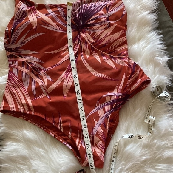 Kona Sol One Piece Orange Twist Back Cut Out Swimsuit Size Large - Picture 14 of 14